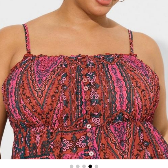 Torrid NWT Chiffon Strappy HiLo Tunic top - Picture 9 of 11